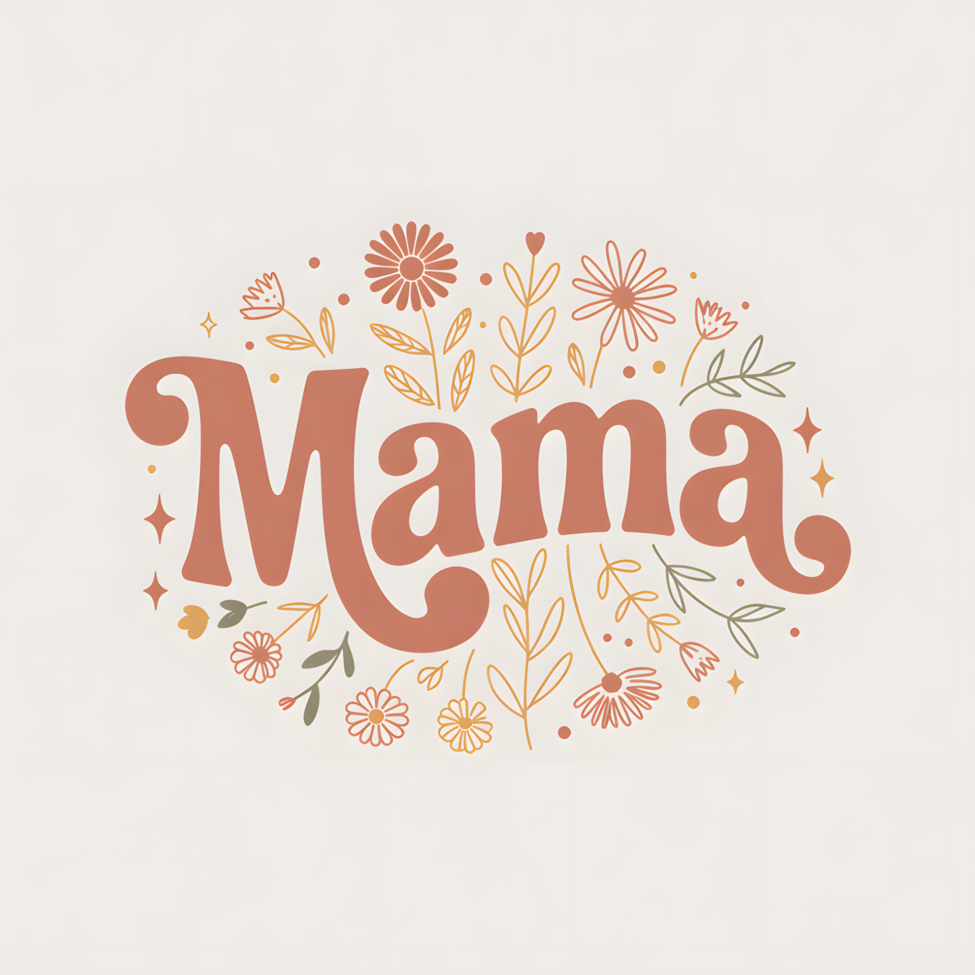 ♥ゆーmama様♥A4 Mama Floral – Single DTF Transfer – Army Transfers