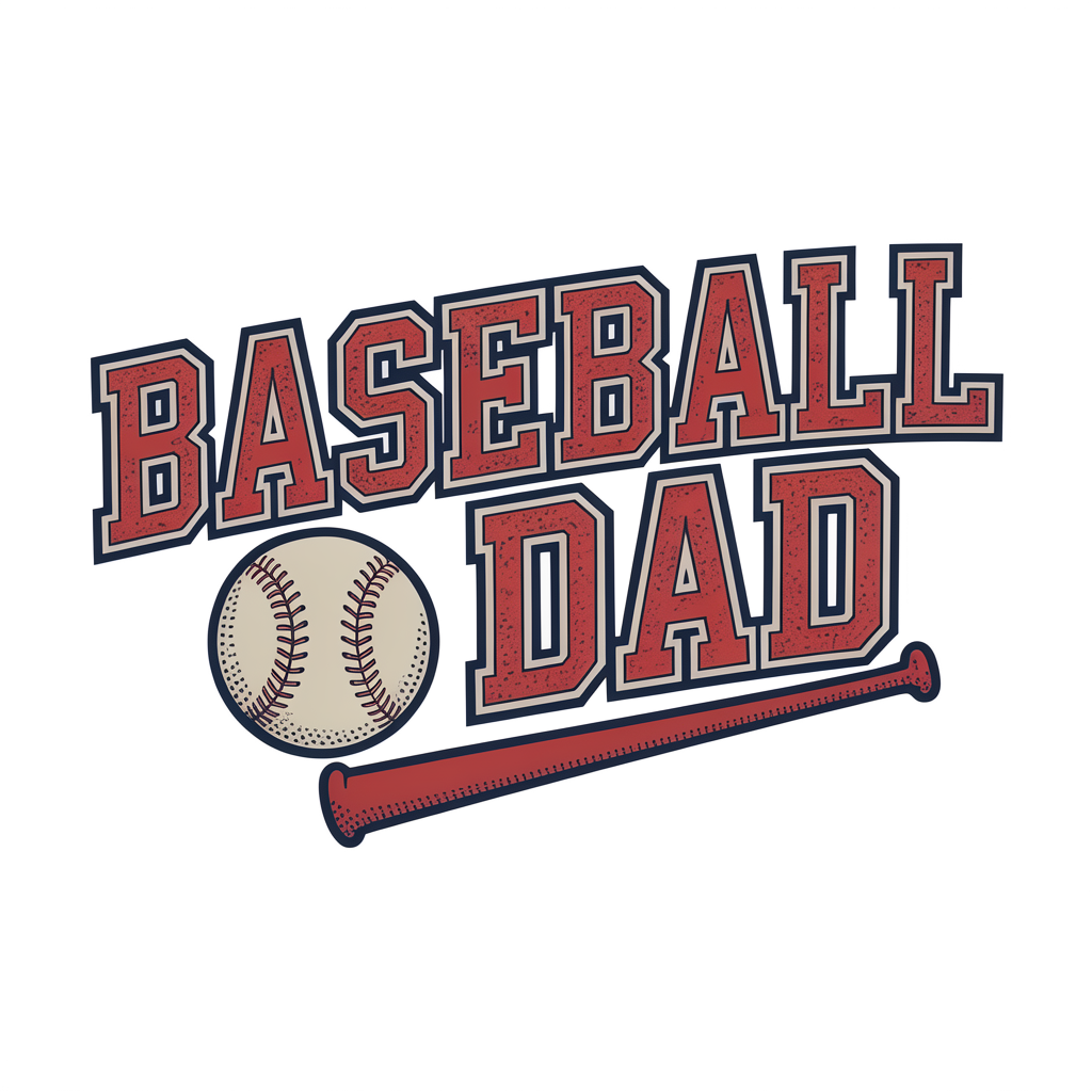 Baseball Dad DTF transfer