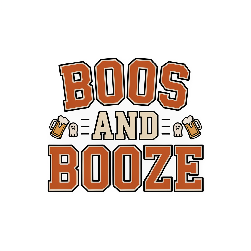 Boos and Booze DTF transfer