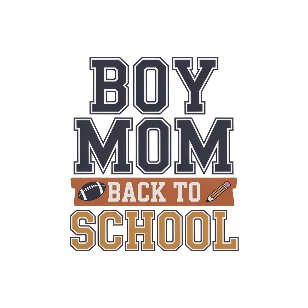 Boy Mom Back to School DTF transfer
