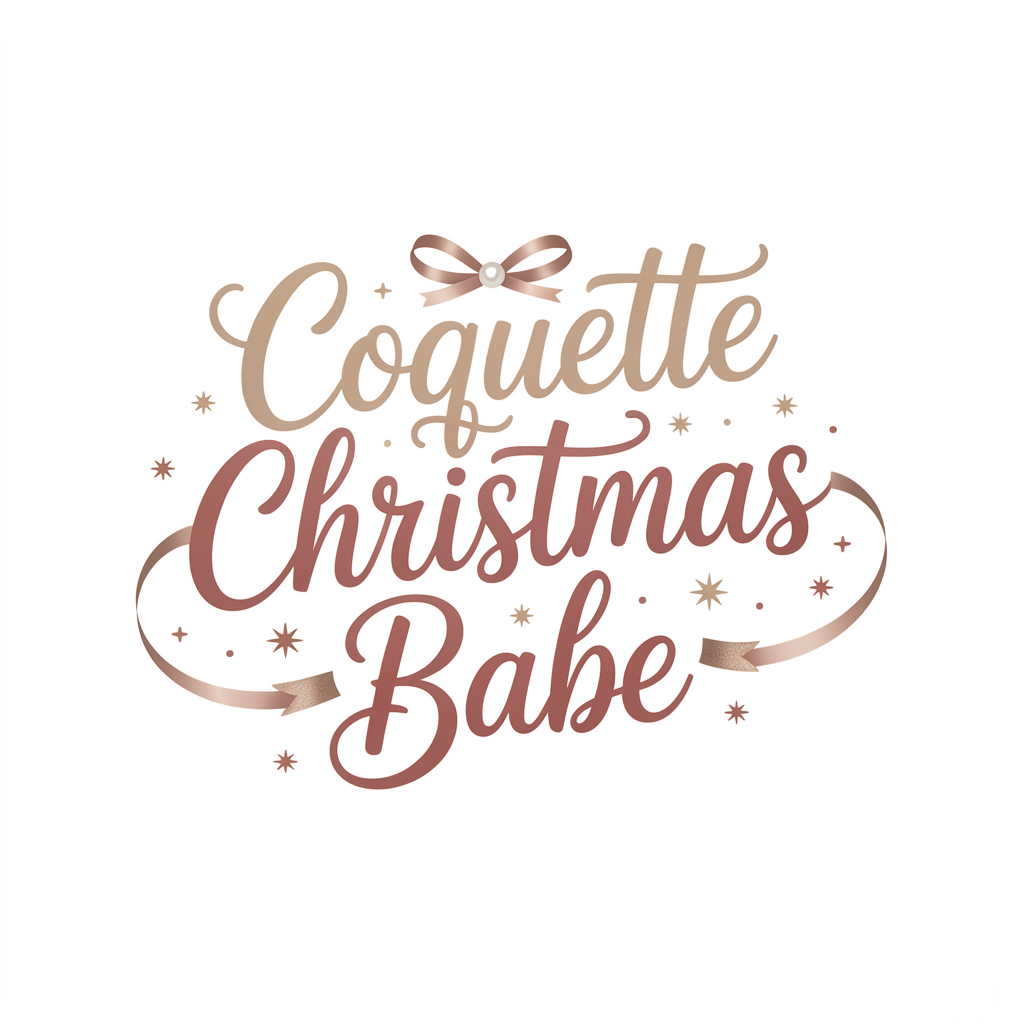 Coquette Christmas Babe DTF transfer