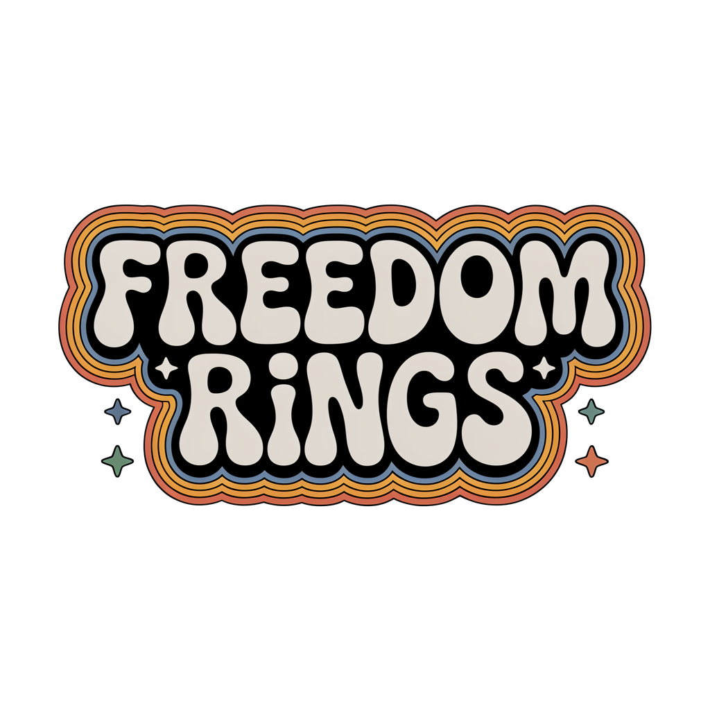 Freedom Rings DTF transfer