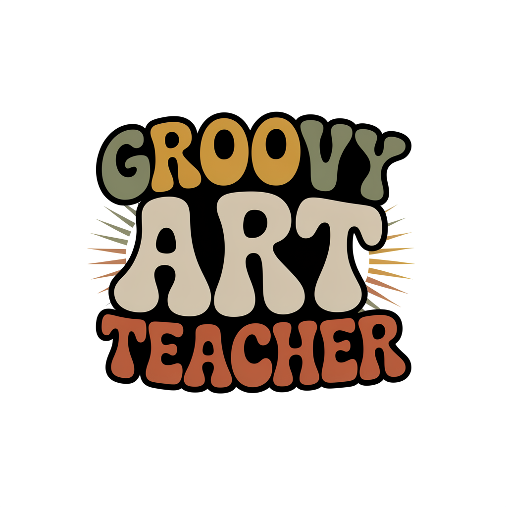 Groovy Art Teacher DTF transfer