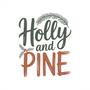 Holly and Pine DTF transfer