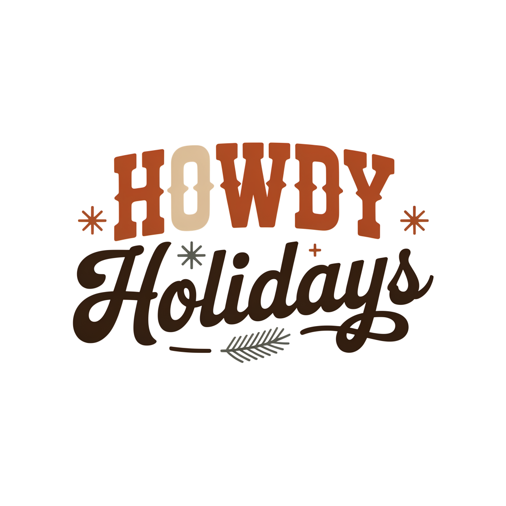 Howdy Holidays DTF transfer