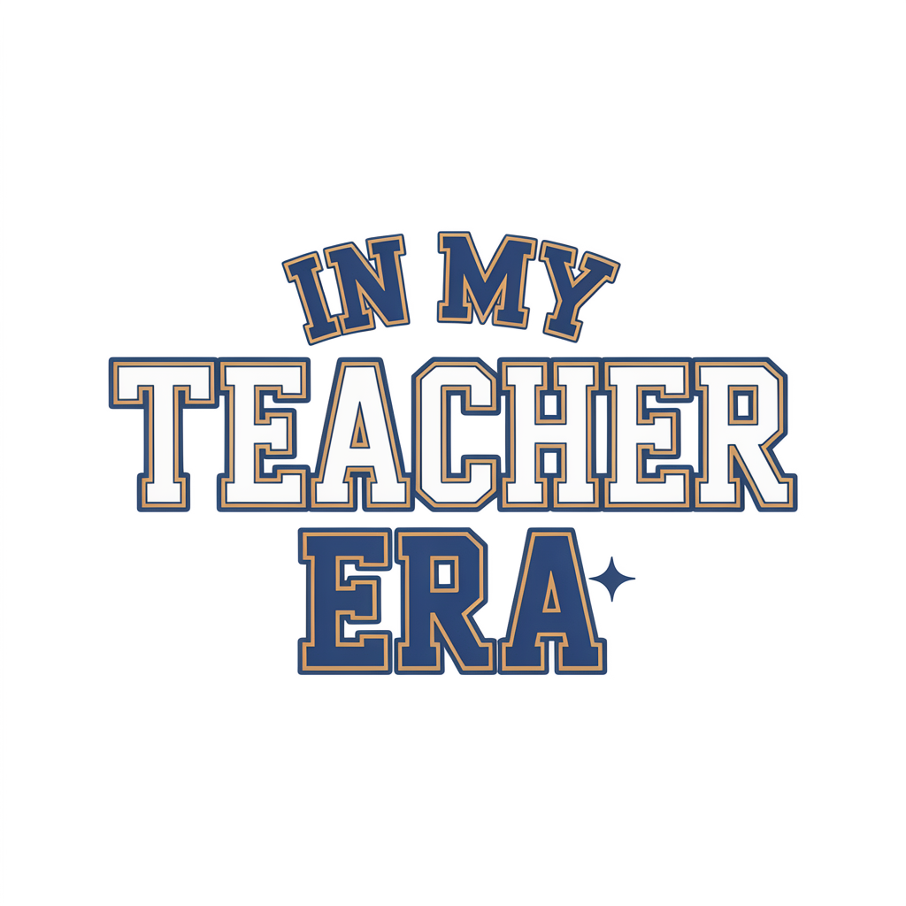In My Teacher Era DTF transfer