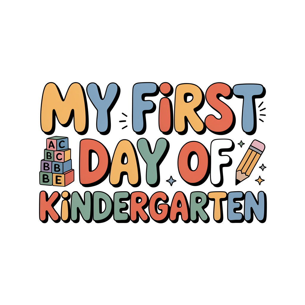 My First Day Kindergarten DTF transfer