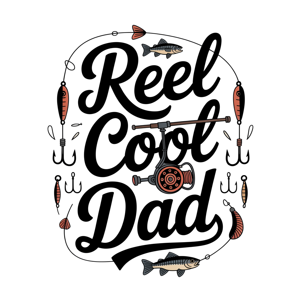 Reel Cool Dad DTF transfer