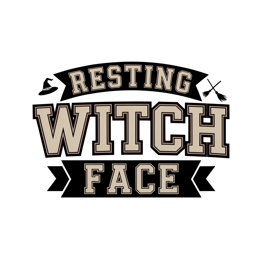 Resting Witch Face DTF transfer