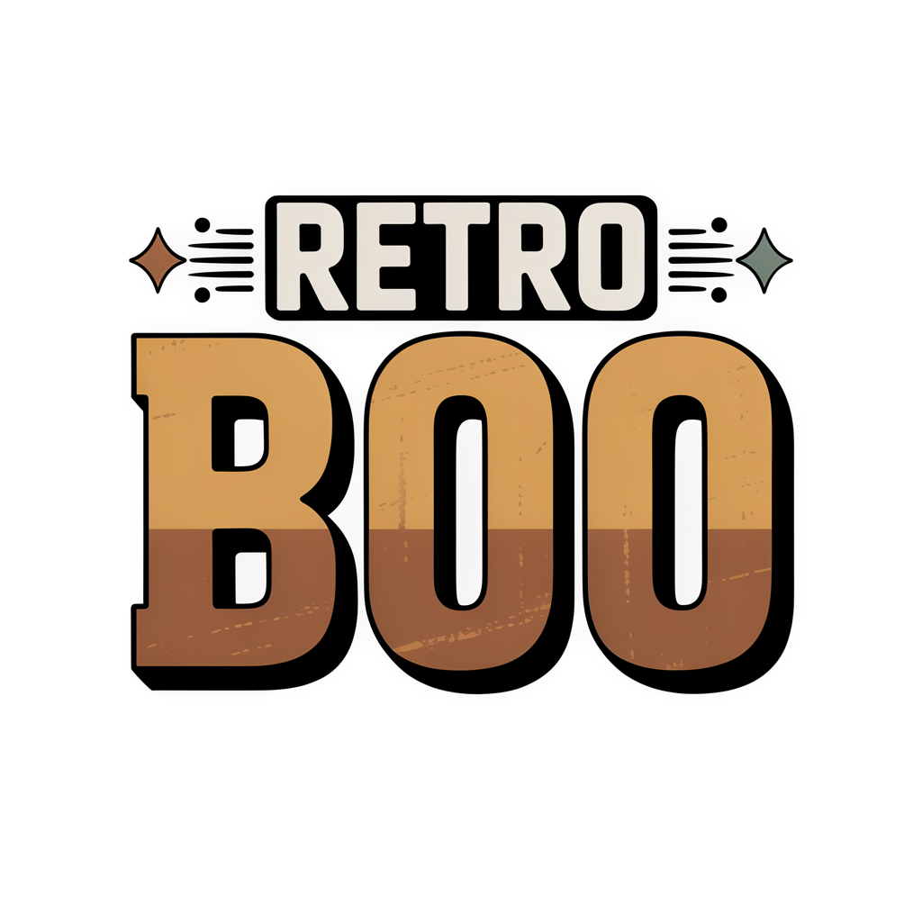 Retro Boo DTF transfer