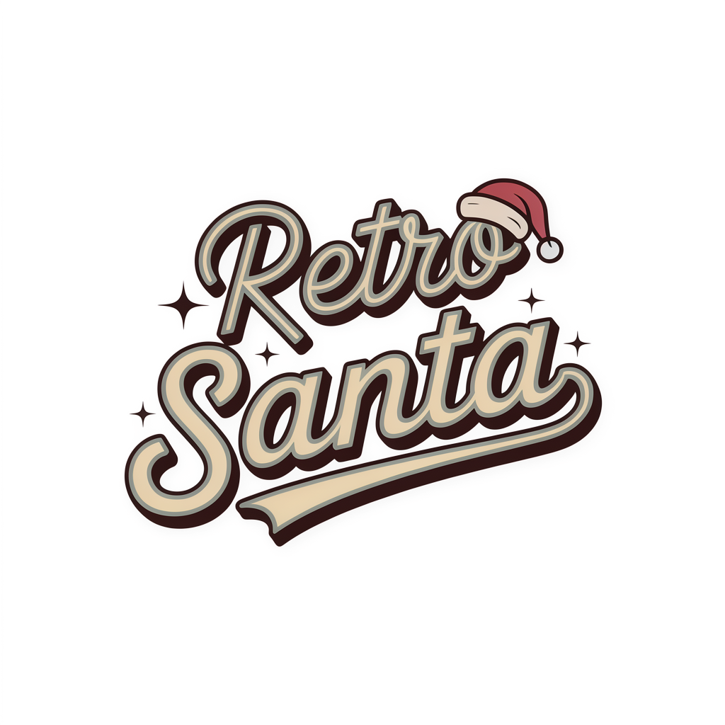 Retro Santa DTF transfer