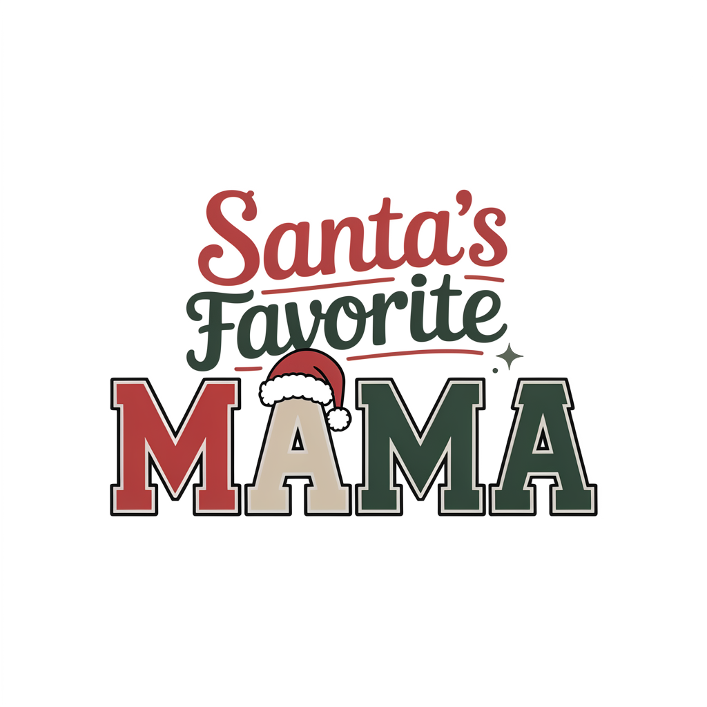 Santa's Favorite Mama DTF transfer