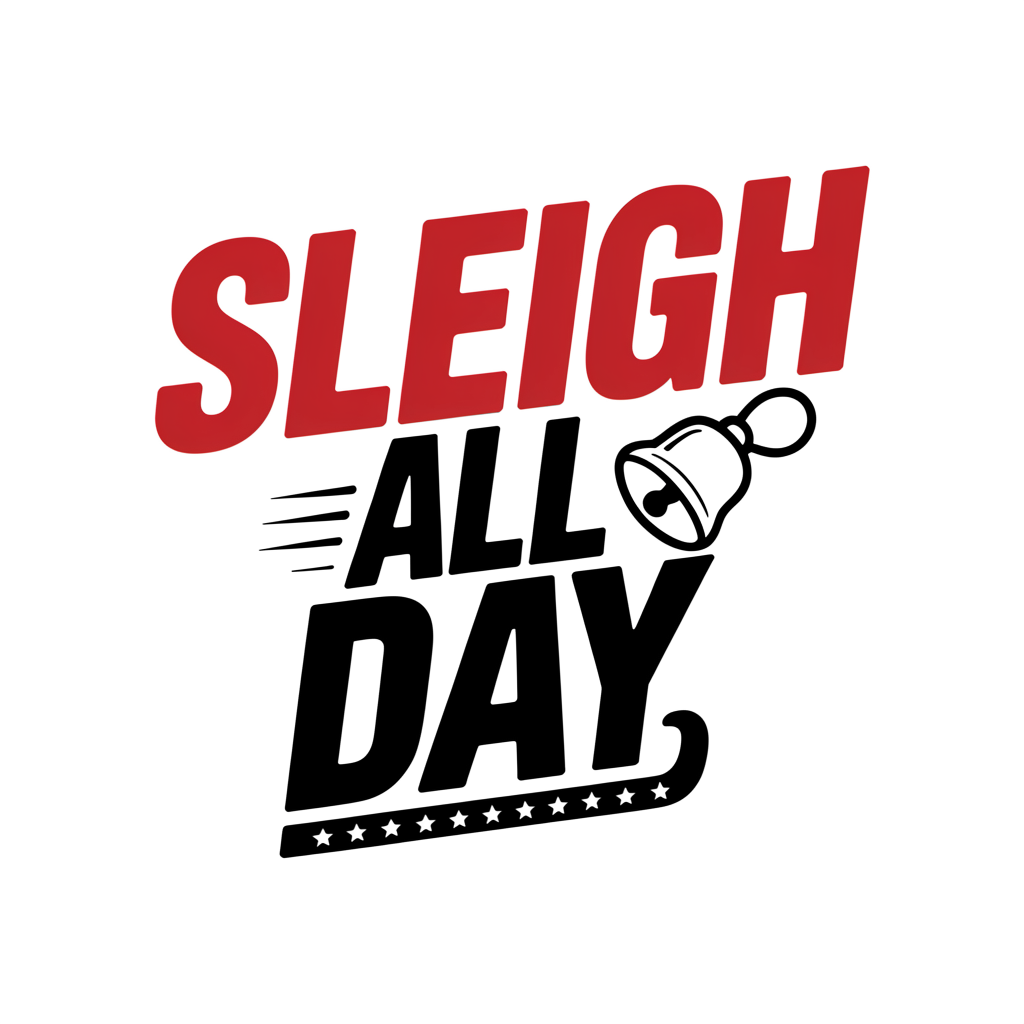 Sleigh All Day DTF transfer