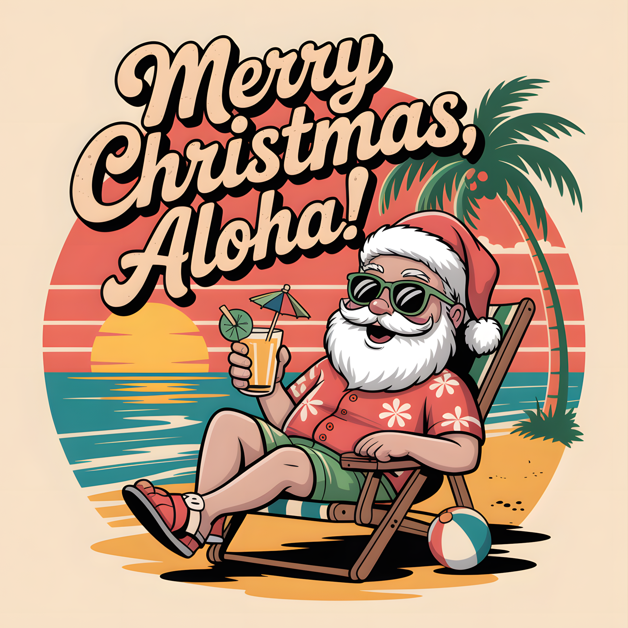 Merry Christmas, Aloha – Single DTF Transfer