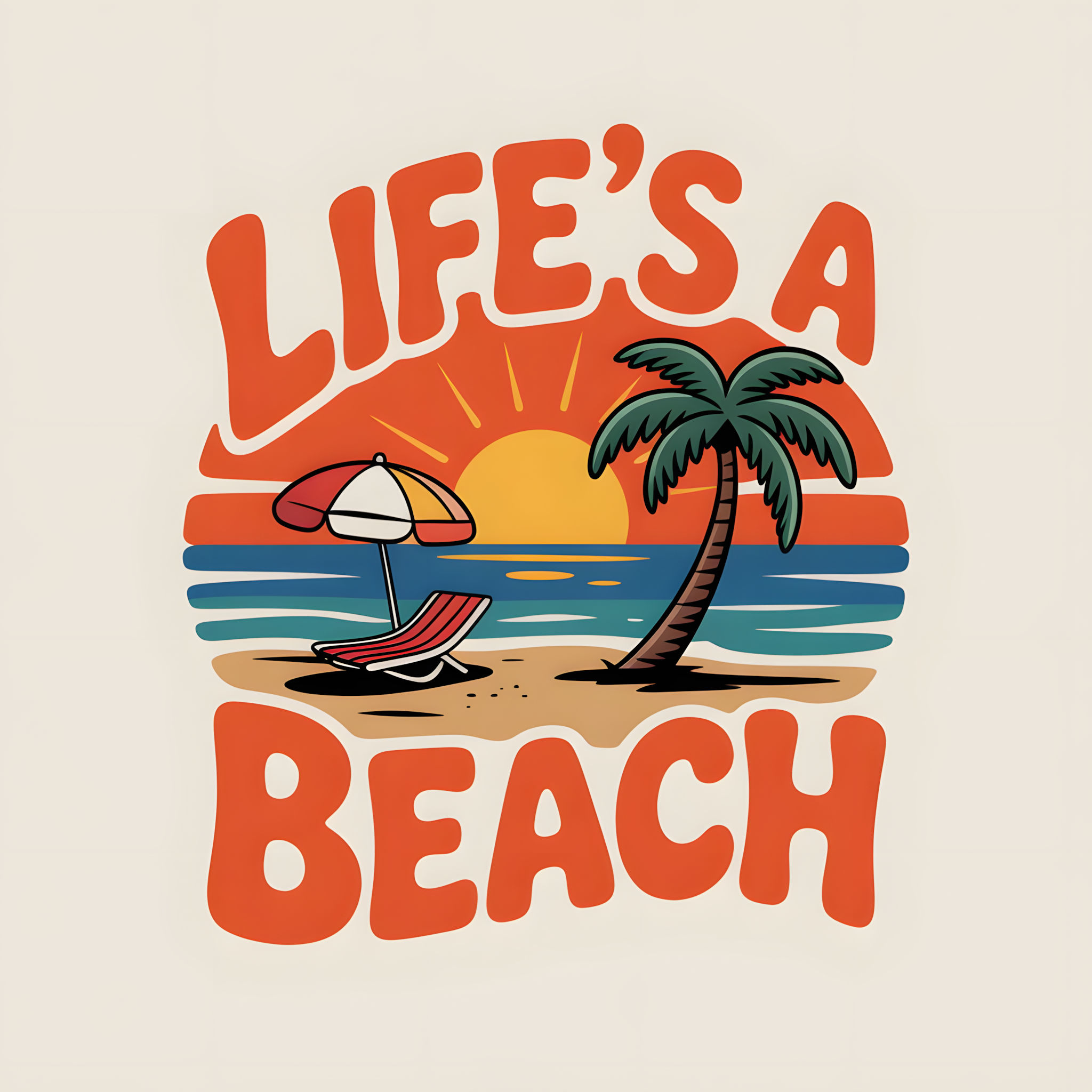 Life’s a Beach – Single DTF Transfer