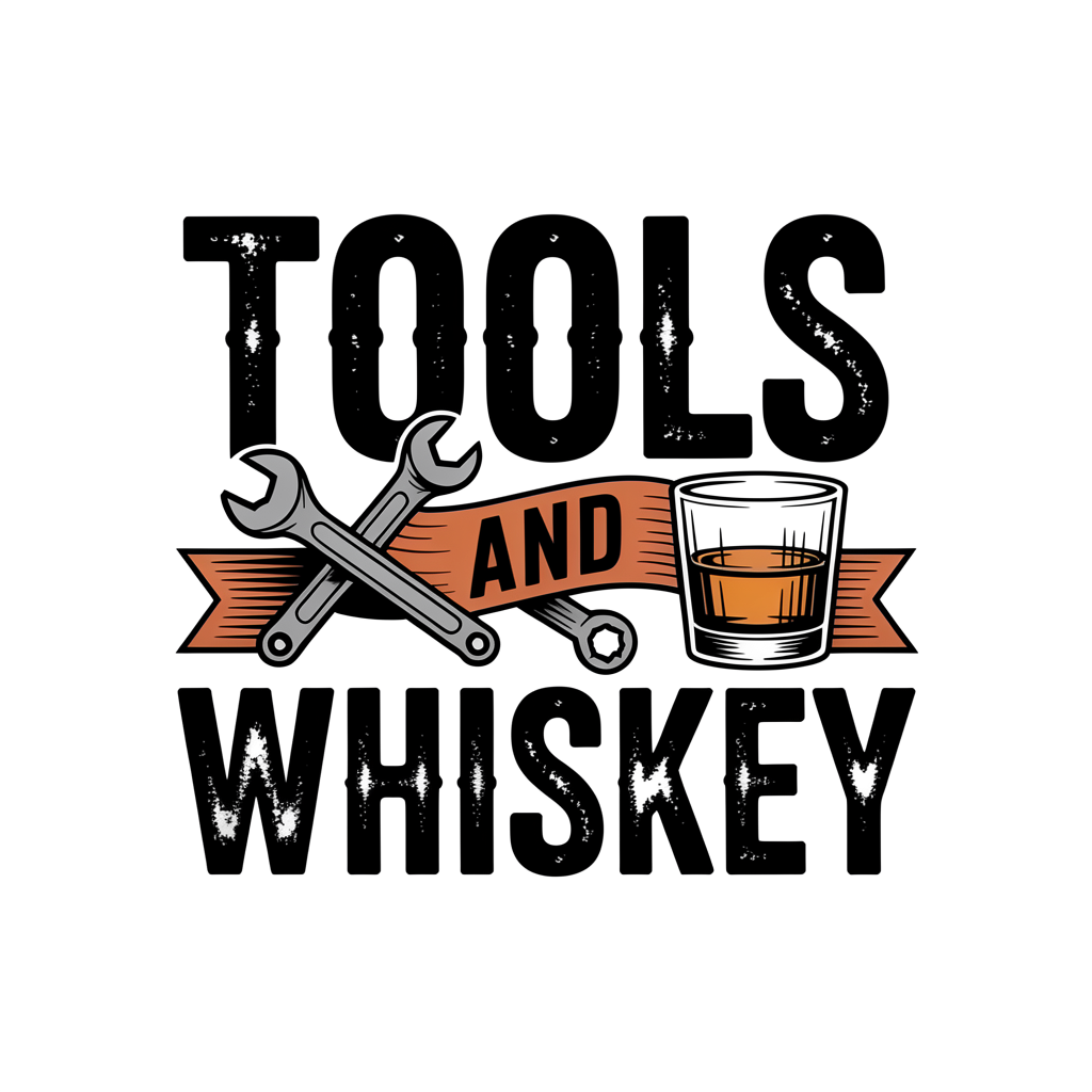 Tools and Whiskey DTF transfer