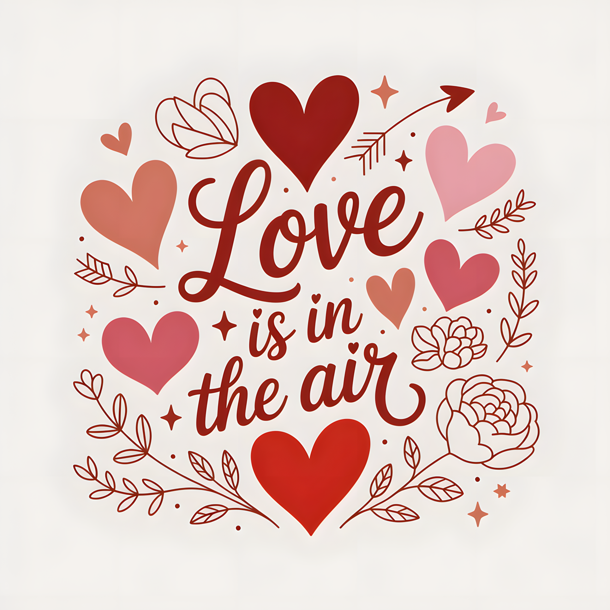 Love Is in the Air – Single DTF Transfer