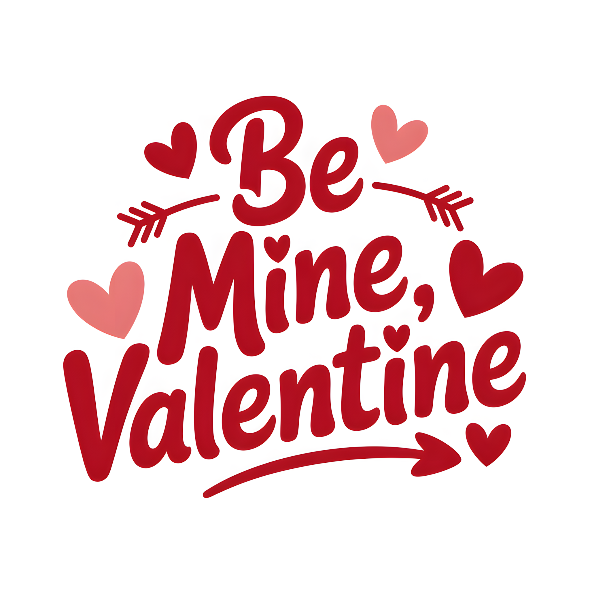 Be Mine Valentine Script – Single DTF Transfer
