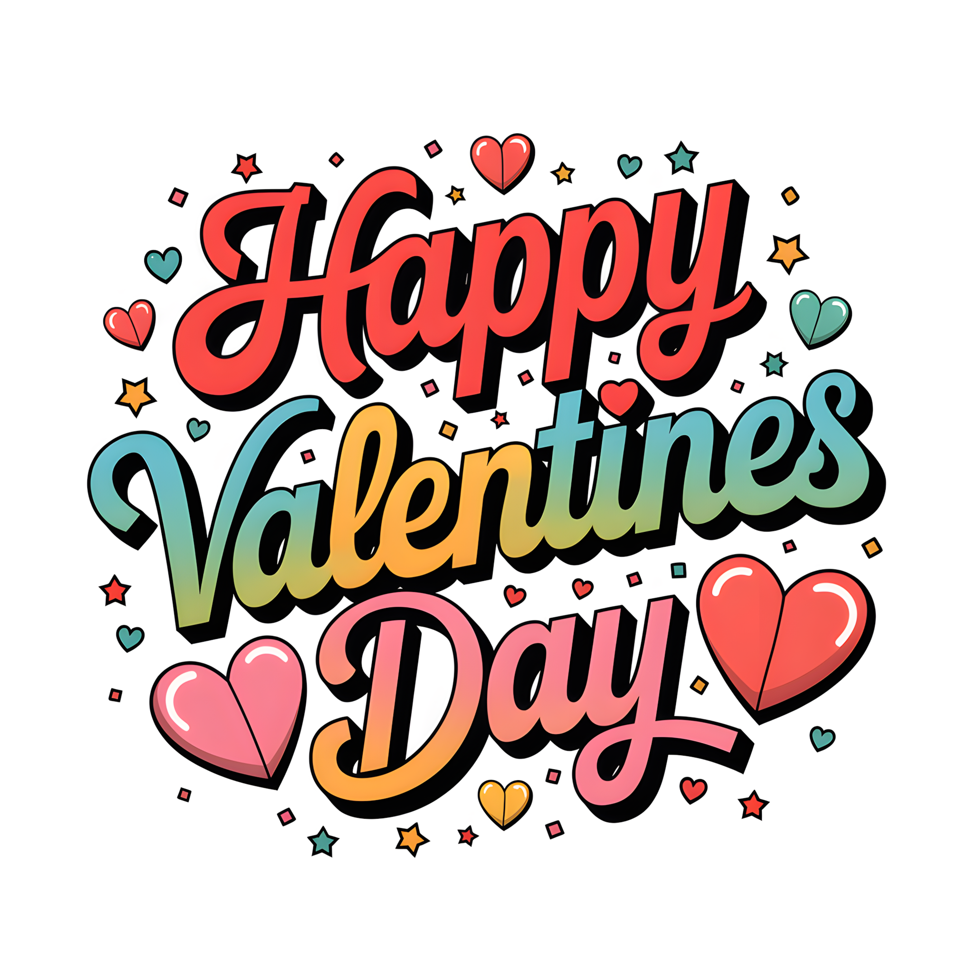 Happy Valentines Day – Single DTF Transfer