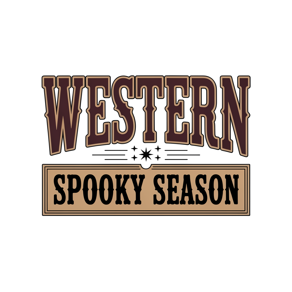 Western Spooky Season DTF transfer