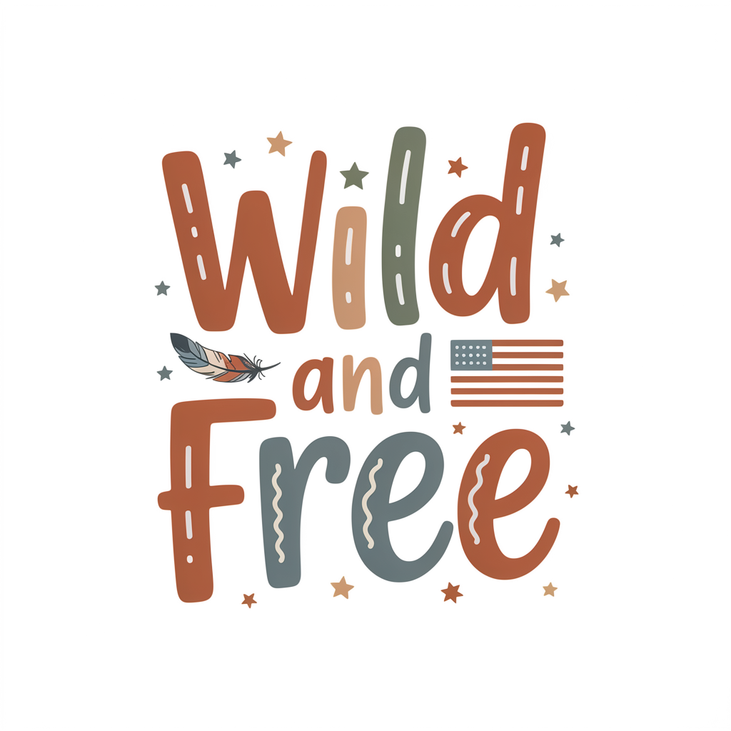 Wild and Free DTF transfer