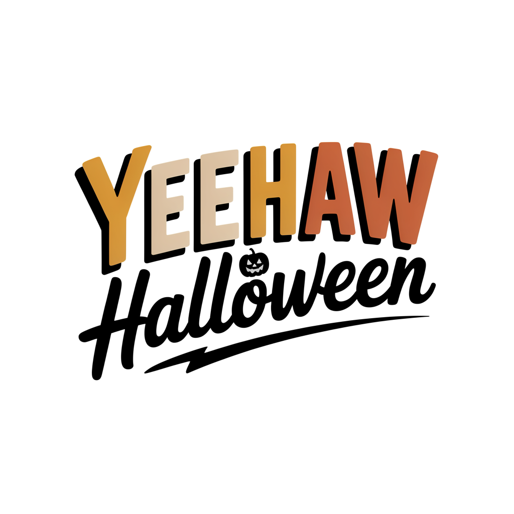 Yeehaw Halloween DTF transfer