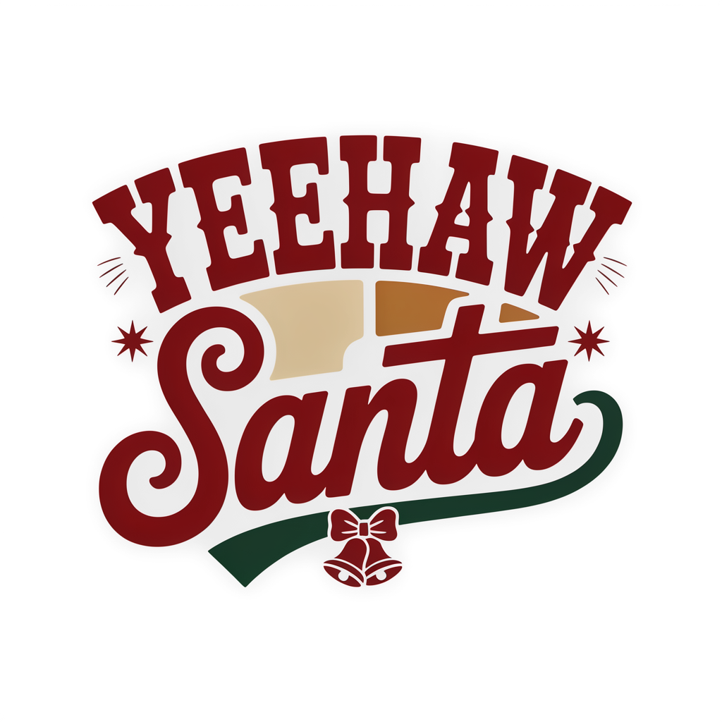 Yeehaw Santa DTF transfer